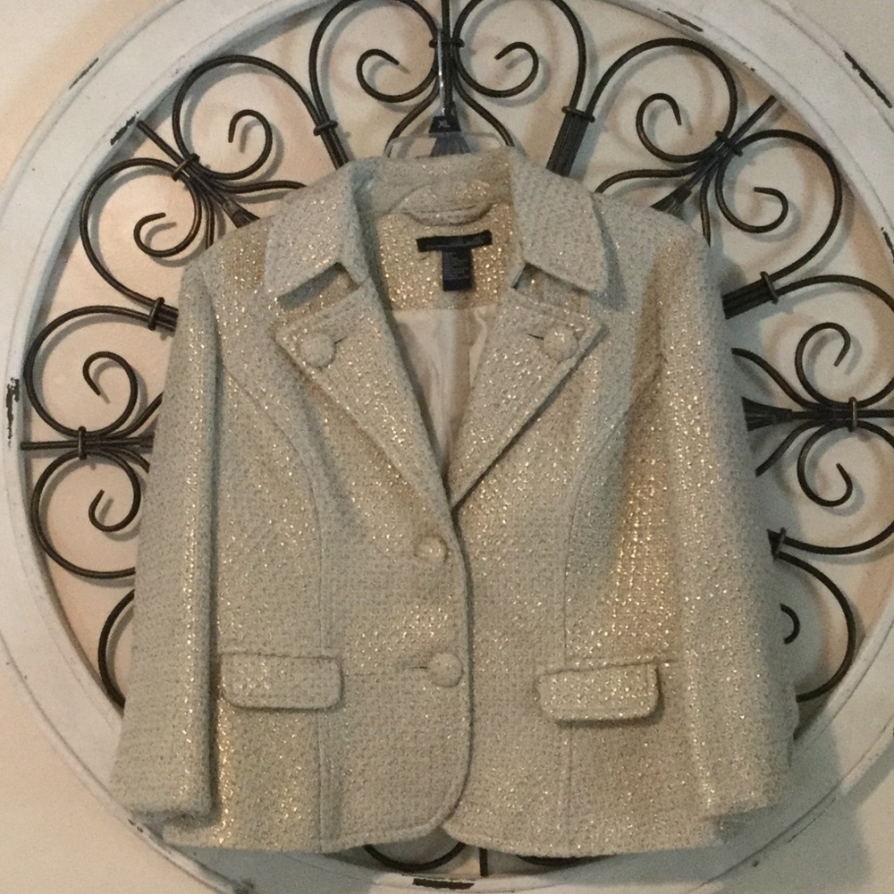 Willi Smith Cream & Gold Bouclé Jacket